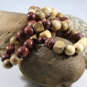 Vintage Wooden bead necklace